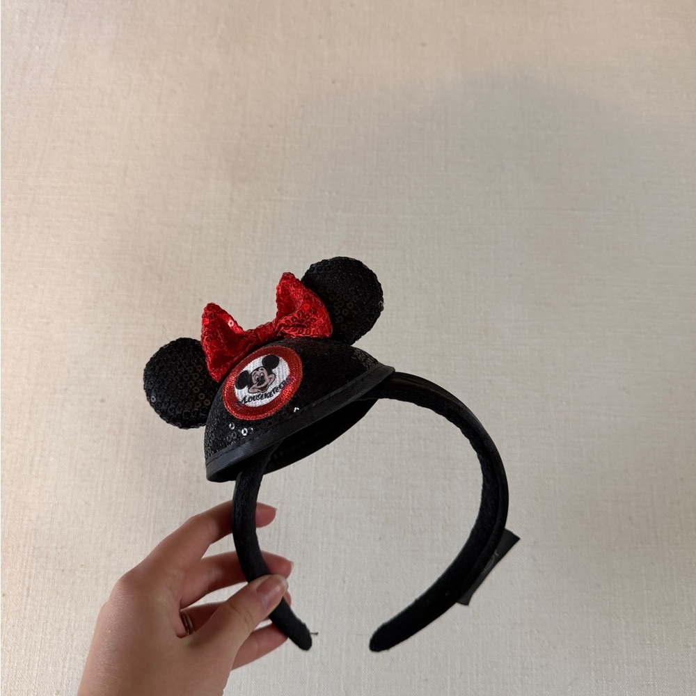Disney Black Satin Headband Mickey Ears